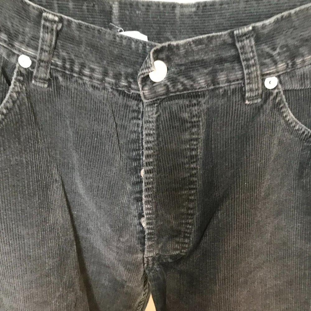 DONOVAN CORDUROY JEANS MEN SZ 34 X 32 BUTTON FLY DARK BROWN  MADE IN FRANCE